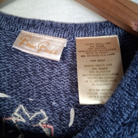 Vintage Bobbie Brooks Christmas Sweater Vest Small Santa Claus Sleigh Snow READ - Picture 5 of 11